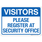 Please Register At Security Office Sign