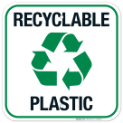 Recycle Plastic Label Sign