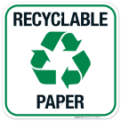 Recycle Paper Label Sign