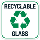 Recycle Glass Label Sign