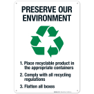 Preserve Our Environment Sign