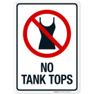 No Tank Tops Sign