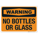 No Bottles Or Glasses Sign
