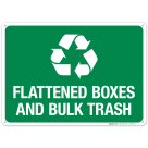 Flattened Boxes And Bulk Trash With Symbol Sign