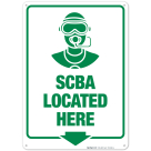Scba Located Here Sign