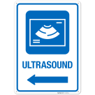 Ultrasound With Left Arrow Hospital Sign