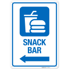 Snack Bar With Left Arrow Hospital Sign