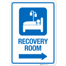 Recovery Room With Right Arrow Hospital Sign