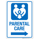 Parental Care With Right Arrow Hospital Sign