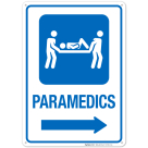 Paramedics With Right Arrow Hospital Sign