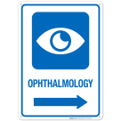 Ophthalmology With Right Arrow Hospital Sign