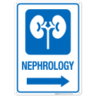 Nephrology With Right Arrow Hospital Sign