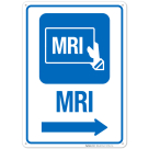 Magnetic Resonance Imaging Symbol With Right Arrow Hospital Sign