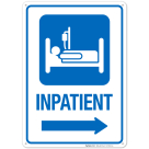 Inpatient With Right Arrow Hospital Sign