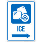 Ice With Right Arrow Hospital Sign