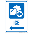 Ice With Left Arrow Hospital Sign