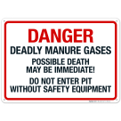 Danger Deadly Manure Gases Possible Death May Be Immediate Do Not Enter Sign