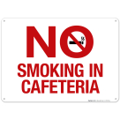 No Smoking In Cafeteria With Graphic Sign