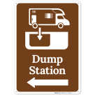 Dump Station With Left Arrow Sign