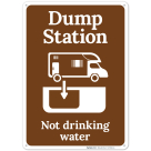 Dump Station Not Drinking Water With Symbol Sign