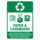 Recycle Paper and Cardboard Please Recycle Newspapers Sign