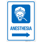 Anesthesia With Right Arrow Hospital Sign