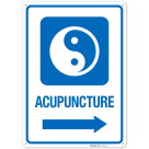 Acupuncture With Right Arrow Hospital Sign