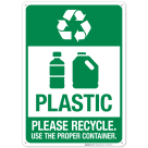 Recycle Plastic Sign