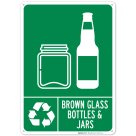 Brown Glass Bottles And Jars Sign