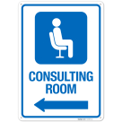 Consulting Room With Left Arrow Sign