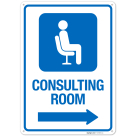 Consulting Room With Right Arrow Sign