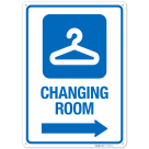 Changing Room Right Arrow Sign