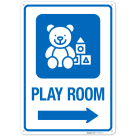 Play Room With Graphic Right Arrow Sign
