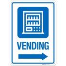 Vending With Righ Arrow Sign