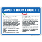 Laundry Room Etiquette Dos And Do Nots Sign
