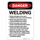 Welding Fumes And Gases May Cause Irritation Of The Eyes Nose And Throat OSHA Sign