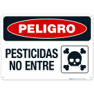 Danger Pesticides Do Not Enter Spanish Sign