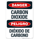 Danger Carbon Dioxide Bilingual Sign