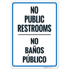 No Public Restrooms Servicios Privados Sign