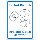 Do Not Disturb Brilliant Minds At Work Sign
