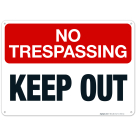 No Trespassing Horizontal Keep Out Sign