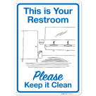 Keep Your Restroom Clean Sign
