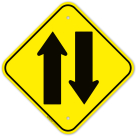 Two Way Arrow Graphic Sign