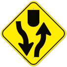 Divided Roadhighway Sign