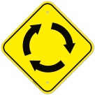 Clockwise Roundabout Graphic Sign