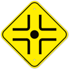 Circular Intersection Graphic Sign