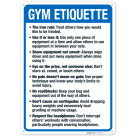 Gym Etiquettes Sign