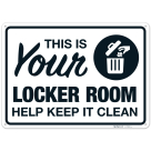 Help Keep It Clean With Graphic Sign