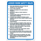 Locker Room Rules Sign