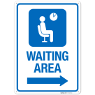 Waiting Area Righ Arrow Sign
